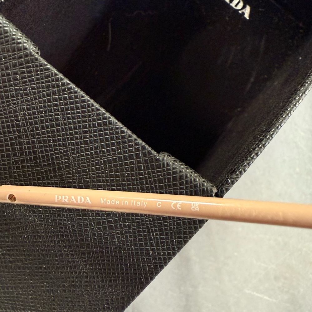 Prada PR 67XS Women's Gold and Brown Sunglasses - Picture 3 of 4